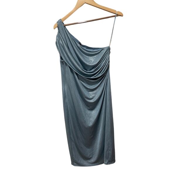Lauren Ralph Lauren Shimmer Drape Cocktail and Party Dress Size 12 - Picture 2 of 3